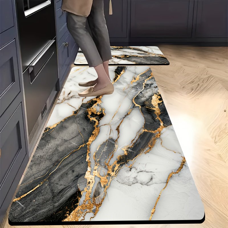 Marble Elegance Mat: Luxury Under Your Feet, Transforms Every Corner!