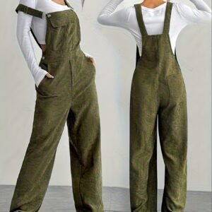 أوفرول الكوردروي الأخضر: أناقة الخريف والشتاء بلمسة عصرية ومريحة!