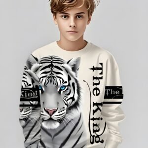 אלגנטיות ושאגה: סווטשירט הנמר התלת-ממדי לגיבורים הקטנים שלכם!