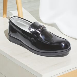 Make Your Child Sparkle: Luxurious & Comfortable Black Formal Loafers