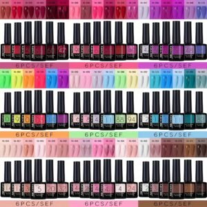 ציפורניים זוהרות לאורך זמן: ערכת ג'ל מקצועית עם 6 גוונים מהממים!