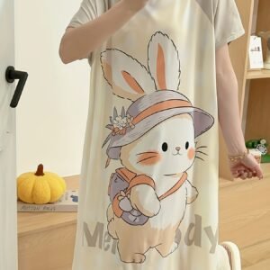 راحة أنيقة ولمسة مرحة: فستان المنزل الصيفي بالأرنب!