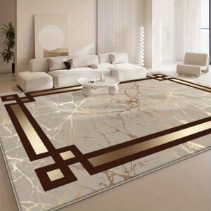 שדרגו את עיצוב הבית שלכם: שטיח קטיפה זהוב ואלגנטי