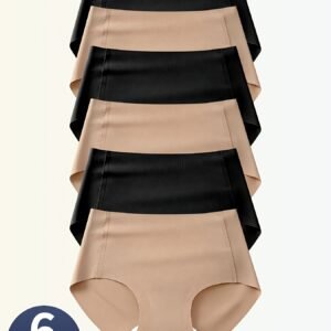 Boundless Comfort & Invisible Elegance: 6-Pack Seamless & Stretchy Women's Underwear