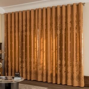 אלגנטיות כפרית יוקרתית: וילונות אדמונית דו-שכבתיים לביתך