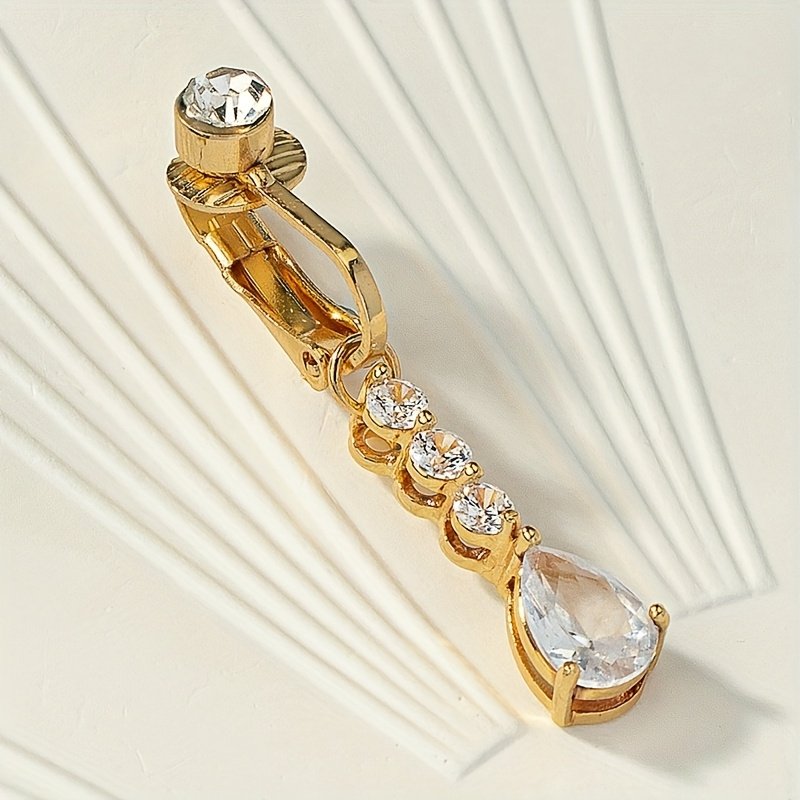 זוהרי בקסם של אלגנטיות וינטג': תכשיט בטן יוקרתי ללא פירסינג! – תמונה 4