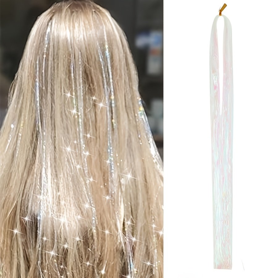Shine Like the Stars: Holographic Glitter Hair Tinsel Set! - Image 3