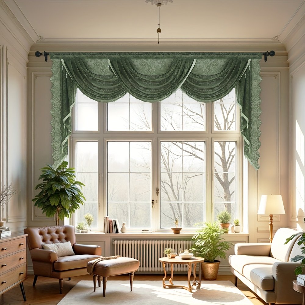 Vintage Grandeur, Modern Charm: The Enchanting Embroidered Iris Curtain - Image 14