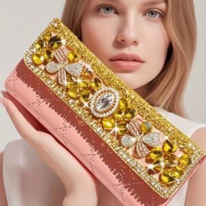 “Gleam of Gold” Diamond Clutch: An Evening Masterpiece