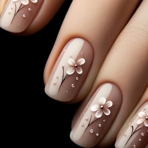 أظافر الضغط الفاخرة: أناقة الزهور واللؤلؤ بلمسة فورية!