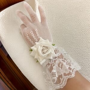 قفازات الدانتيل "وردة ثلاثية الأبعاد": لمسة سحرية لأناقتك اليومية!