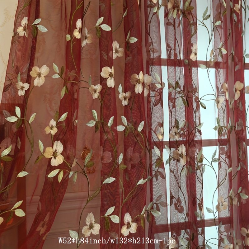 וילון שושן רקום: מגע רומנטי לבית חלומותיכם – תמונה 3