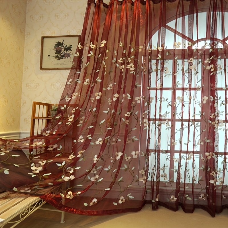 וילון שושן רקום: מגע רומנטי לבית חלומותיכם – תמונה 6