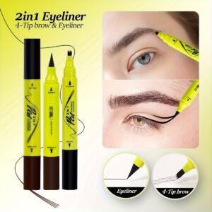 Dual Beauty Masterpiece: Waterproof Eyebrow Pencil and Eyeliner