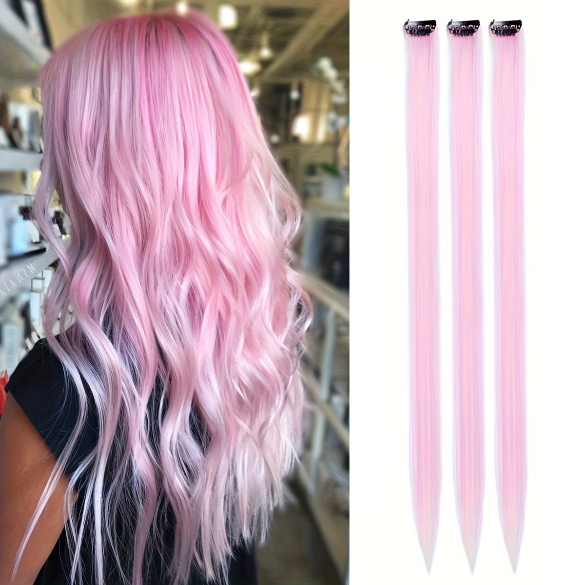 Shine with Enchanting Colors: Easy Clip-in Temporary Hair Extensions for an Unforgettable Look! - Image 5