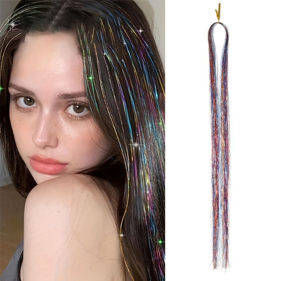 Shine Like the Stars: Holographic Glitter Hair Tinsel Set! - Image 16