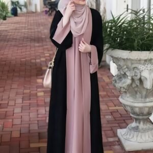 Your Perfect Ensemble: Elegant Two-Piece Cardigan and Abaya Set