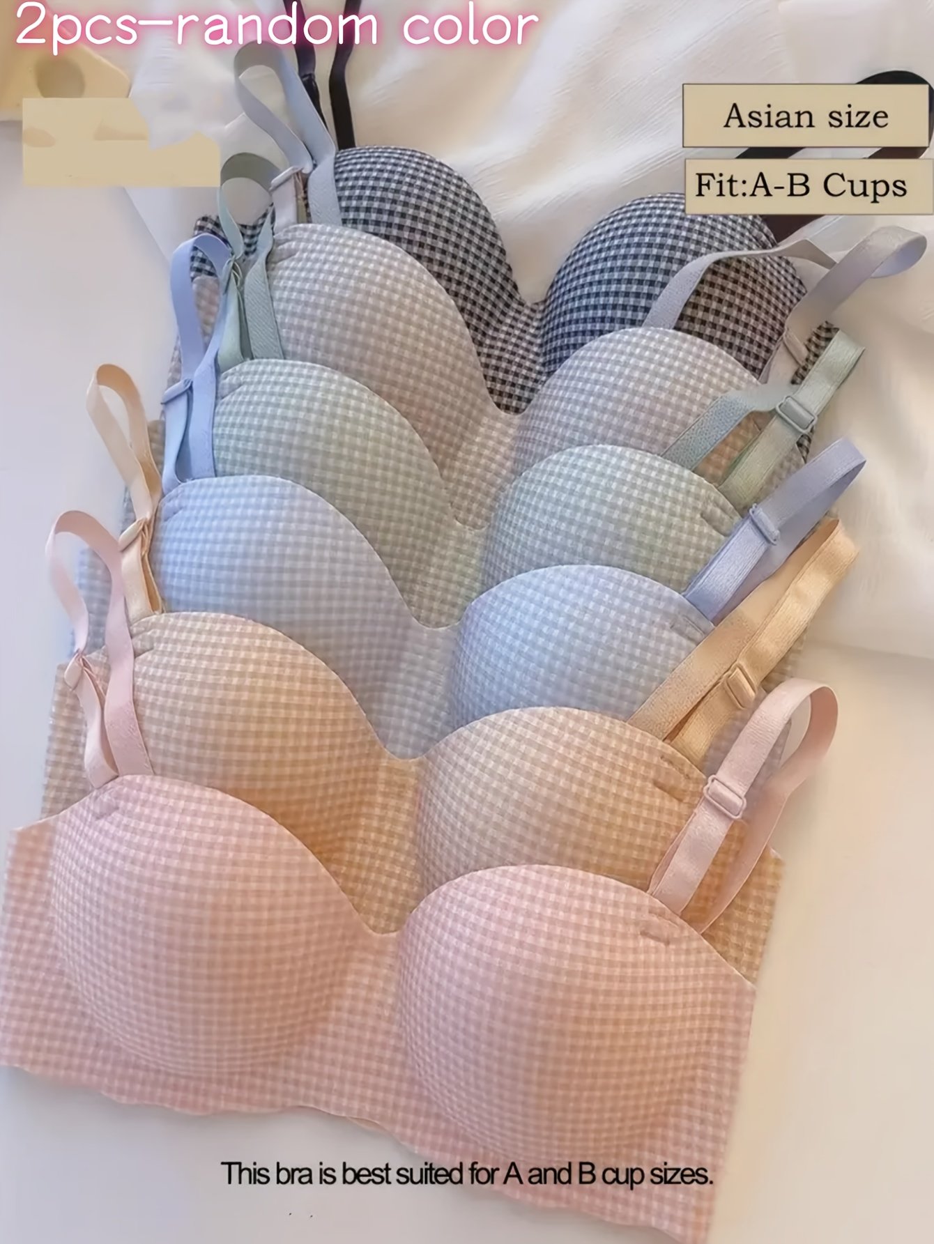Your Daily Allure's Secret: The Comfortable & Lifting Wireless Plaid Bra!
