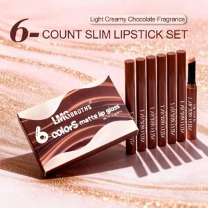 Velvet Twist-Up Lipstick Magic: Captivating Look in 6 Shades