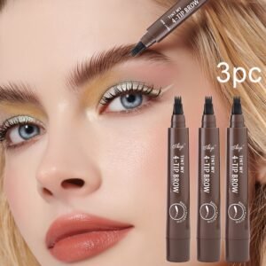 السر لحواجب مثالية: قلم التحديد رباعي الرؤوس فائق الدقة لمظهر طبيعي يدوم!