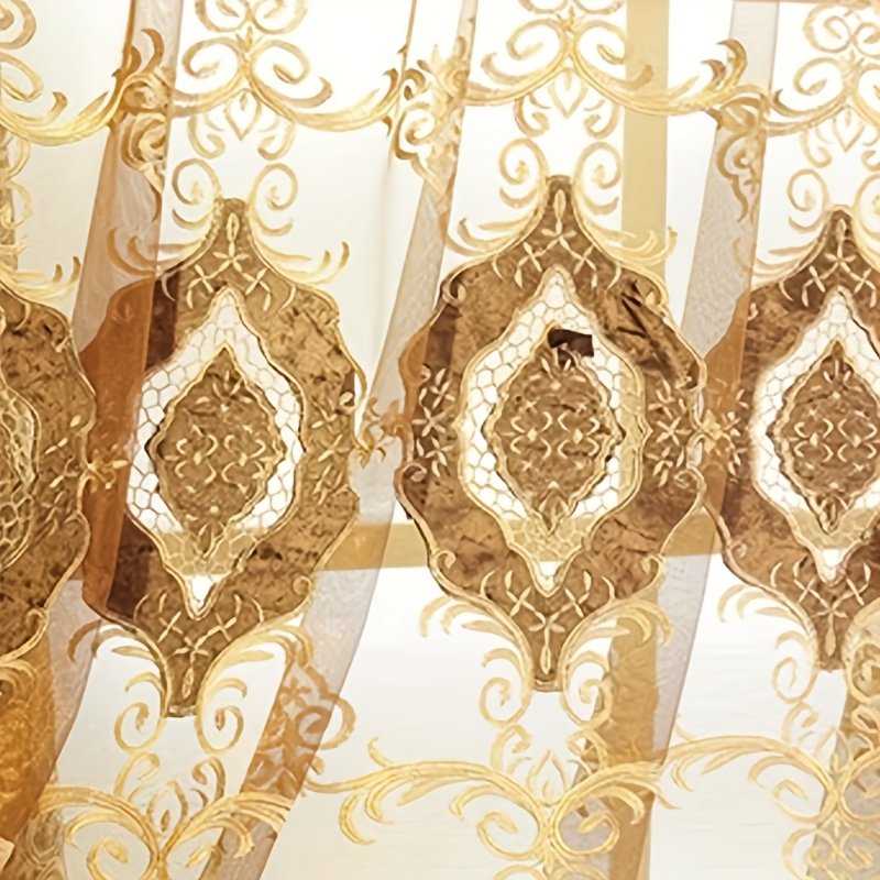 וילונות טול רקומים יוקרתיים: צעיף החלון שלך לאלגנטיות ורוממות! – תמונה 2