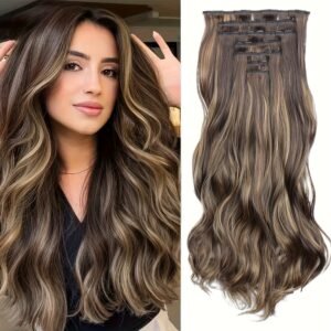 تألقي بجمال الشعر المموج: وصلات 22 بوصة سهلة التركيب!