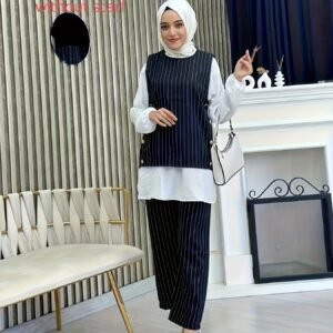 אלגנטיות הפסים: סט עבאיה עכשווי לעונות בלתי נשכחות