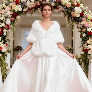 شال الفرو الصناعي الفاخر: دفء ملكي وأناقة ساحرة لكل مناسبة!