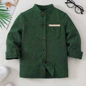 Your Little Ones' Style, Their Key to Happiness: The Versatile Green Shirt!
