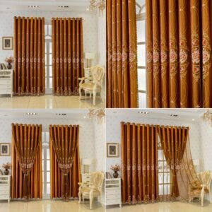 فخامة تغمر منزلك: ستائر تعتيم مطرزة، لخصوصية وأناقة لا تضاهى!