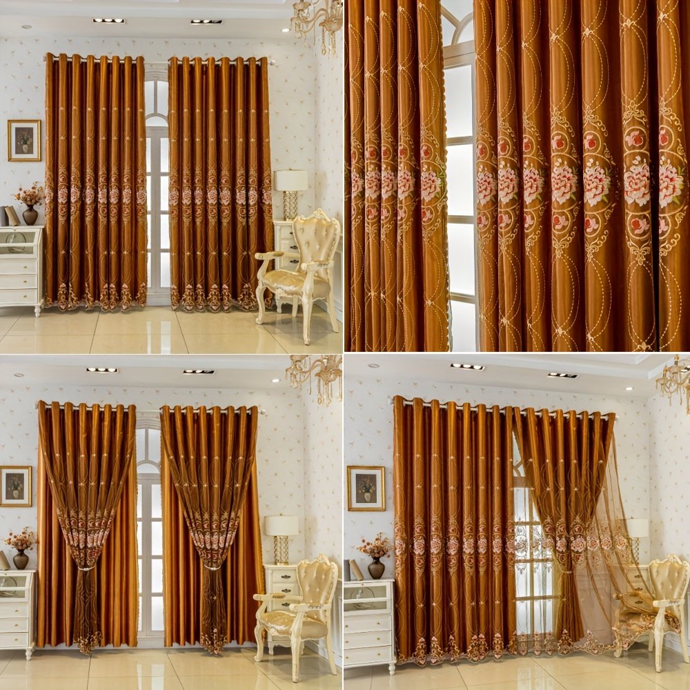 Unrivaled European Elegance: Embroidered Blackout Curtains to Transform Your Home