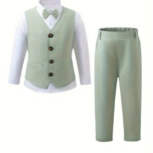 طقم الجنتل الأنيق لأميرك الصغير: أناقة متكاملة لكل احتفال!