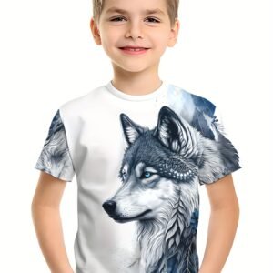 Bold Wolf T-Shirt: Style and Adventure for Your Little Ones!