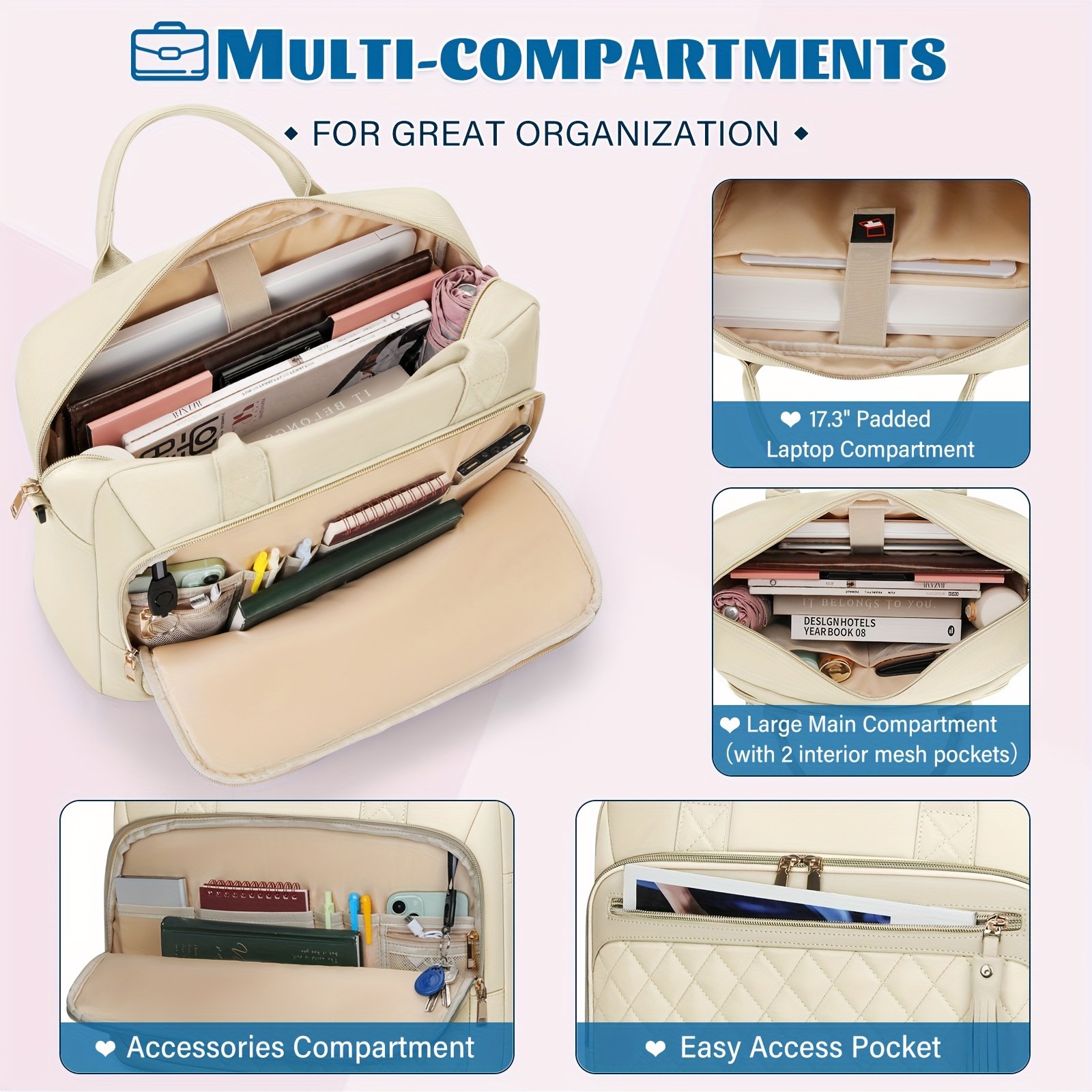 حقيبة NUBILY الاحترافية: أناقة، أمان، وتنظيم لا مثيل له! - الصورة 2