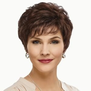 أناقة متجددة بلمسة أوروبية: شعر مستعار قصير مموج لجاذبية فورية!