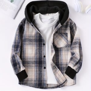 Youth's Plaid Hoodie Shirt: Style and Warmth for Every Adventure!