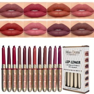 إتقان تحديد الشفاه: مجموعتك المتكاملة من 12 لونًا