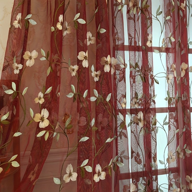 וילון שושן רקום: מגע רומנטי לבית חלומותיכם – תמונה 9