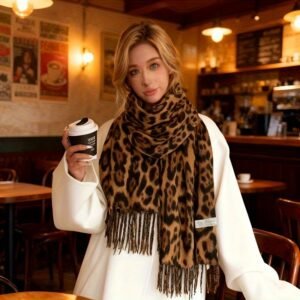 وشاح الفهد الشتوي: دفء لا مثيل له وأناقة ساحرة!