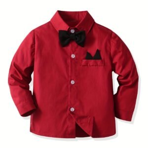 חולצה אדומה אלגנטית לילדים: למראה בלתי נשכח בכל אירוע!