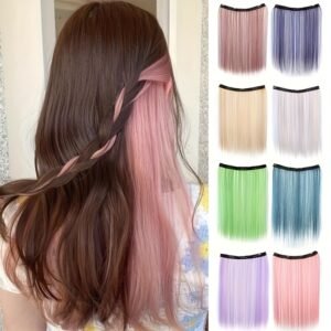 ألوان جريئة، إطلالة متألقة: وصلات شعر مستقيمة قابلة للتصفيف!