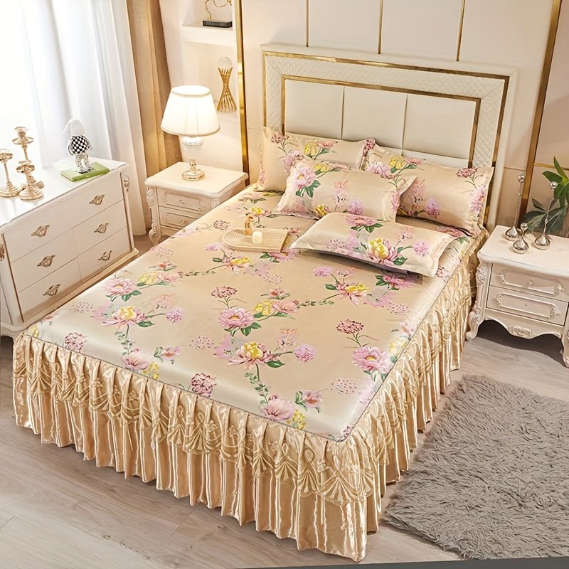 נוחות מלכותית ויופי בלתי נתפס: סט מצעי מיקרופייבר רקום 3 חלקים – תמונה 2