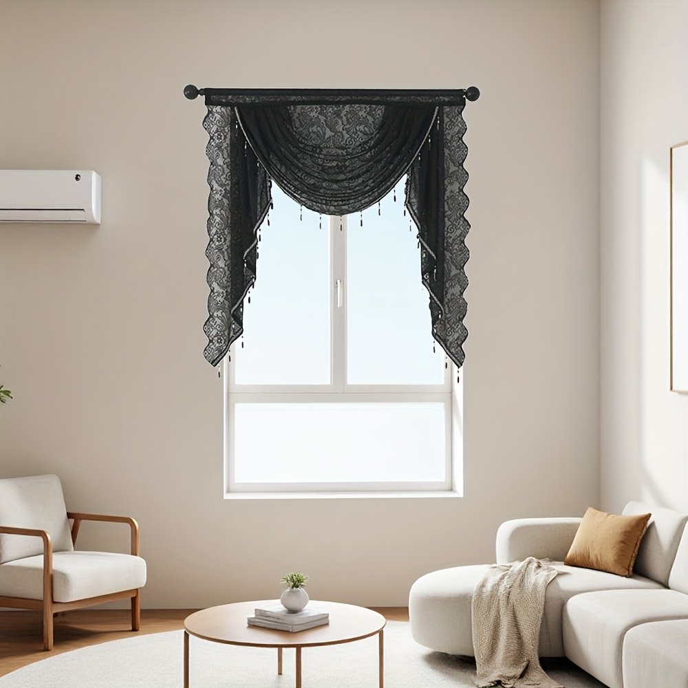 Vintage Grandeur, Modern Charm: The Enchanting Embroidered Iris Curtain - Image 3