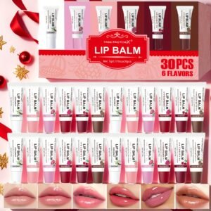 مجموعة أحمر الشفاه اللامعة: 30 قطعة بـ 6 ألوان تخطف الأنظار لشفاه متألقة تدوم!