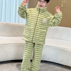 Unmatched Comfort & Warmth: Boys' Fun Bear Winter Pajamas!