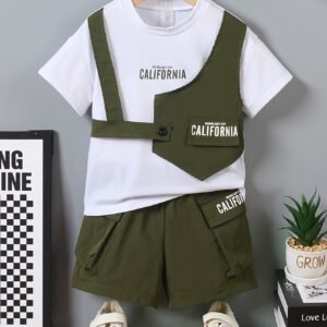 The Stylish & Fun Set: A Trendy Summer Look for Your Little Heroes!