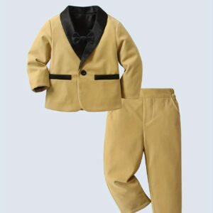 أمير الحفل الصغير: طقم الجنتلمان المخملي الفاخر لطفلك