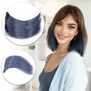 تألق بلمسة لون: غرة الشعر المستعار العصرية متعددة الألوان!