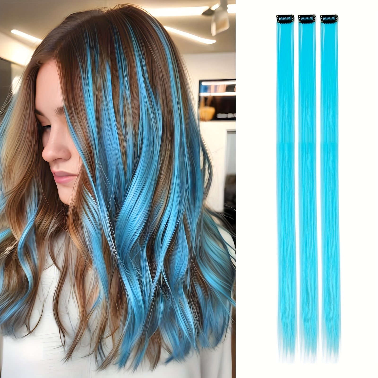 Shine with Enchanting Colors: Easy Clip-in Temporary Hair Extensions for an Unforgettable Look! - Image 24