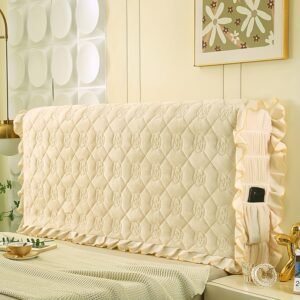 سرير الأحلام: غطاء لوح الرأس المخملي المبطن - أناقة وحماية لا مثيل لها!